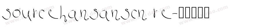 sourcehansanscn re字体转换